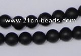 CBS03 15.5 inches 8mm round black stone beads wholesale