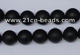 CBS04 15.5 inches 10mm round black stone beads wholesale