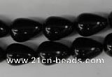 CBS205 15.5 inches 12*16mm teardrop blackstone beads wholesale