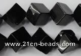 CBS225 15.5 inches 12*12mm cube blackstone beads wholesale