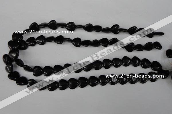 CBS231 15.5 inches 12*12mm heart blackstone beads wholesale