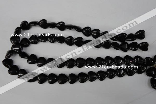 CBS232 15.5 inches 14*14mm heart blackstone beads wholesale