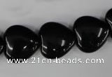 CBS233 15.5 inches 16*16mm heart blackstone beads wholesale