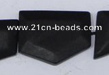 CBS24 15.5 inches 20*30mm freeform black stone beads wholesale