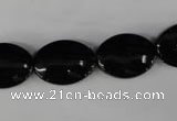 CBS250 15.5 inches 13*18mm oval blackstone beads wholesale