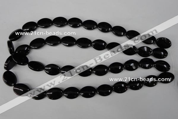 CBS250 15.5 inches 13*18mm oval blackstone beads wholesale