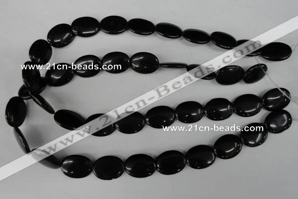 CBS251 15.5 inches 15*20mm oval blackstone beads wholesale