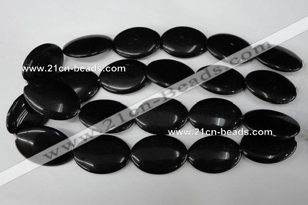 CBS254 15.5 inches 25*35mm oval blackstone beads wholesale