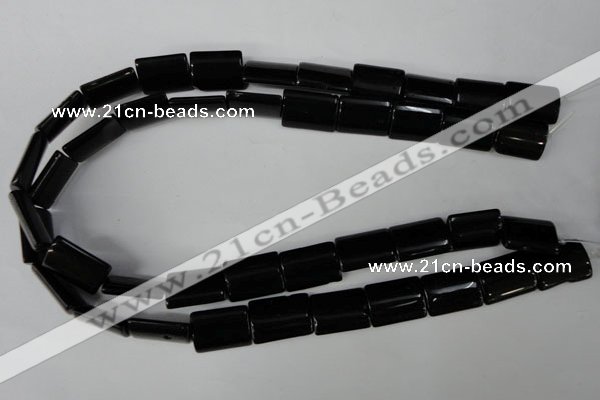CBS275 15.5 inches 13*18mm flat tube blackstone beads wholesale