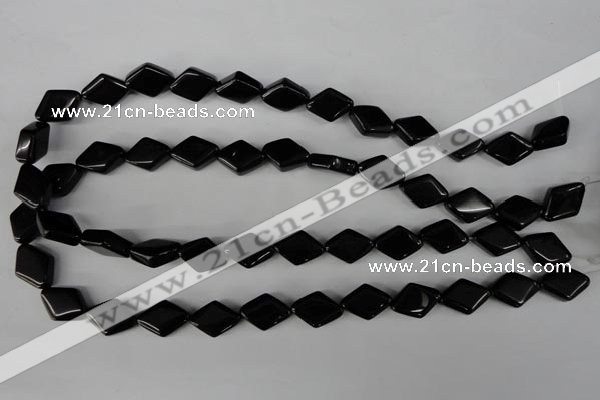 CBS288 15.5 inches 12*16mm diamond blackstone beads wholesale