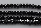 CBS511 15.5 inches 2*3mm faceted rondelle AA grade black spinel beads