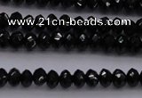 CBS512 15.5 inches 2*4mm faceted rondelle AA grade black spinel beads