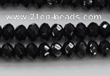 CBS513 15.5 inches 4*5mm faceted rondelle AA grade black spinel beads