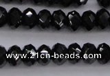 CBS514 15.5 inches 4*6mm faceted rondelle AA grade black spinel beads