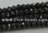 CBS532 15.5 inches 3*5mm faceted rondelle black spinel beads