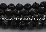 CBS536 15.5 inches 6mm faceted round black spinel beads