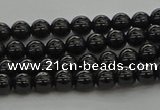 CBS539 15.5 inches 4mm round black spinel beads wholesale