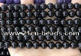 CBS542 15.5 inches 8mm round black spinel gemstone beads