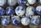 CBS601 15.5 inches 6mm round blue spot stone beads wholesale