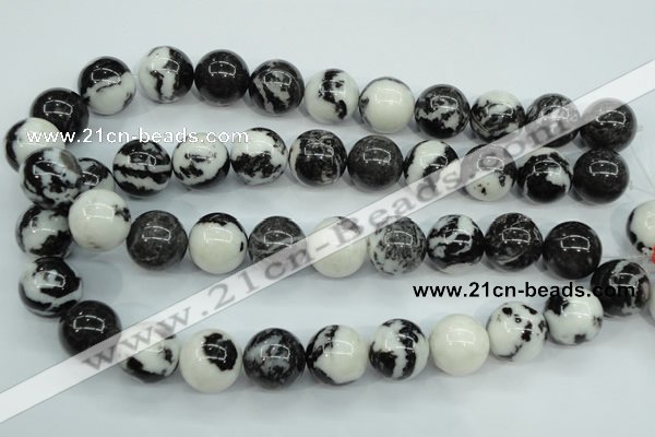 CBW107 15.5 inches 18mm round black & white jasper beads