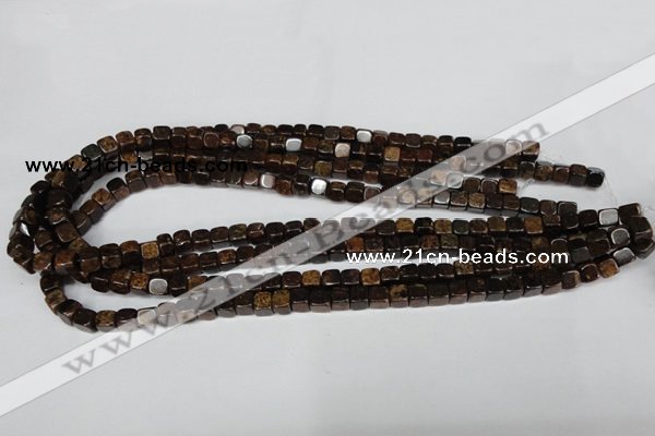 CBZ205 15.5 inches 6*6mm cube bronzite gemstone beads