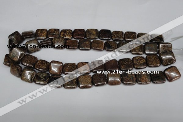 CBZ228 15.5 inches 16*16mm square bronzite gemstone beads