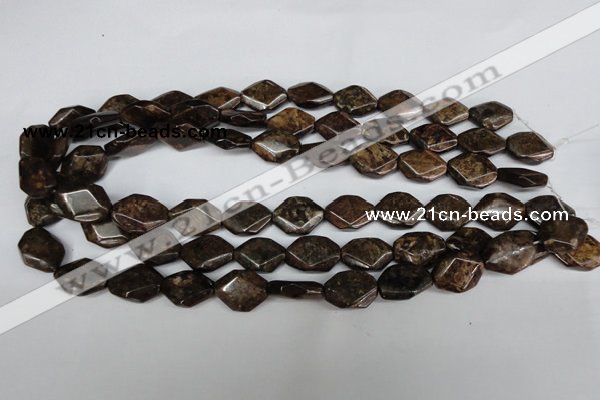 CBZ243 15.5 inches 13*18mm octagonal bronzite gemstone beads