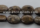 CBZ306 15.5 inches 15*20mm oval bronzite gemstone beads wholesale