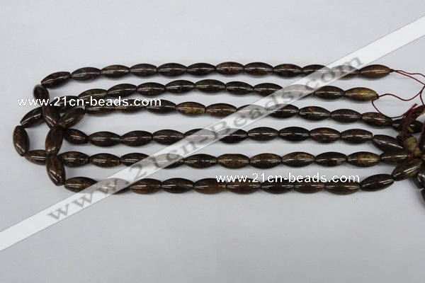 CBZ405 15.5 inches 8*16mm rice bronzite gemstone beads