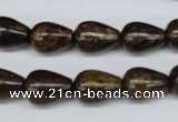 CBZ412 15.5 inches 10*14mm teardrop bronzite gemstone beads