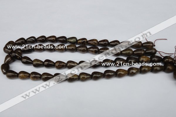 CBZ412 15.5 inches 10*14mm teardrop bronzite gemstone beads