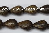 CBZ413 15.5 inches 12*16mm teardrop bronzite gemstone beads