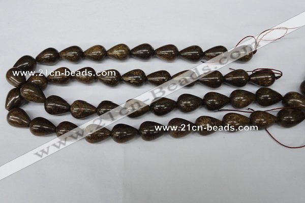 CBZ413 15.5 inches 12*16mm teardrop bronzite gemstone beads