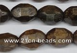 CBZ418 15.5 inches 13*18mm faceted nuggets bronzite gemstone beads