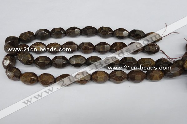 CBZ418 15.5 inches 13*18mm faceted nuggets bronzite gemstone beads
