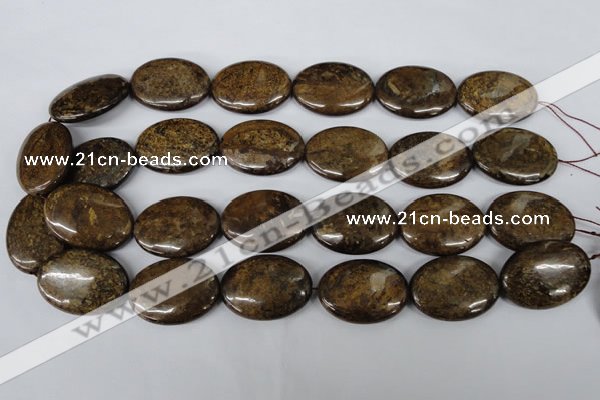 CBZ422 15.5 inches 22*30mm oval bronzite gemstone beads