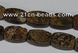 CBZ427 15.5 inches 12*16mm flat drum bronzite gemstone beads