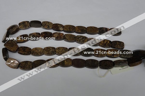 CBZ427 15.5 inches 12*16mm flat drum bronzite gemstone beads