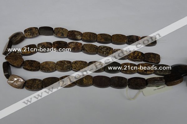 CBZ428 15.5 inches 13*18mm flat drum bronzite gemstone beads