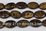 CBZ436 15.5 inches 10*14mm faceted oval bronzite gemstone beads