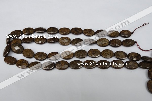 CBZ438 15.5 inches 13*18mm faceted oval bronzite gemstone beads