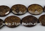 CBZ439 15.5 inches 15*20mm faceted oval bronzite gemstone beads