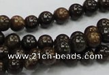 CBZ50 15.5 inches 8mm round bronzite gemstone beads wholesale