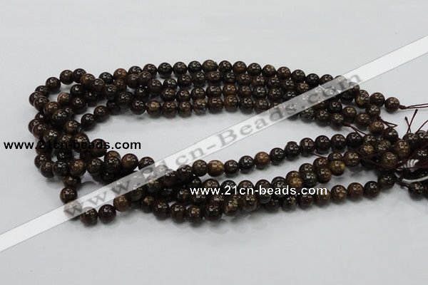 CBZ50 15.5 inches 8mm round bronzite gemstone beads wholesale