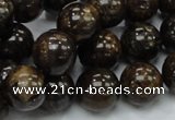 CBZ52 15.5 inches 12mm round bronzite gemstone beads wholesale