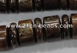 CBZ58 15.5 inches 6*18mm & 12*18mm rondelle bronzite gemstone beads