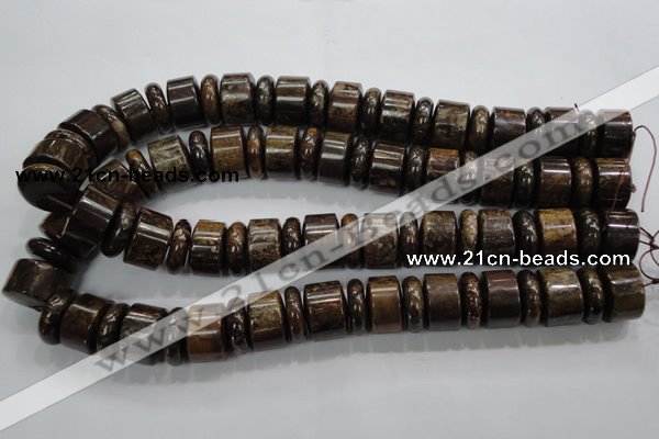 CBZ58 15.5 inches 6*18mm & 12*18mm rondelle bronzite gemstone beads