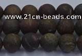 CBZ602 15.5 inches 8mm round matte bronzite beads wholesale