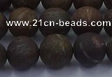 CBZ605 15.5 inches 12mm round matte bronzite beads wholesale