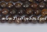 CBZ611 15.5 inches 6mm faceted round bronzite gemstone beads